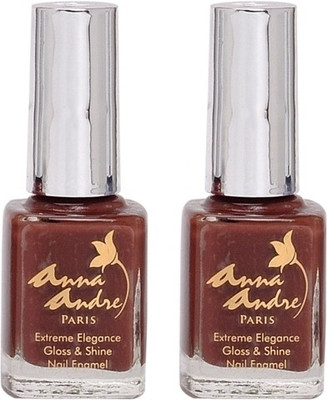 9% OFF on Anna Andre Paris Set of 2 Nail Polishes 9 ml 80065 Hot Chocolate