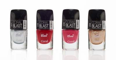37% OFF on Elco Coral Nail Polish - Pack Of 4 24 ml Electric Silver, Cherry Red, Hot Pink, Golden Hue 37% OFF on Elco Coral Nail Polish - Pack Of 4 24 ml Electric Silver, Cherry Red, Hot Pink, Golden Hue