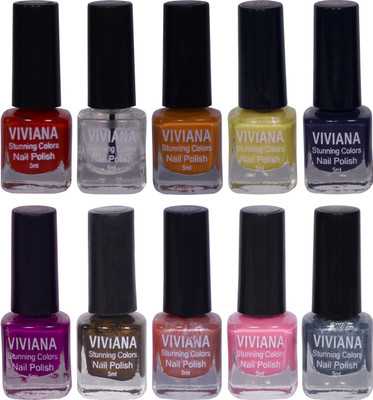 45% OFF on Viviana Nail Polish 50 ml 203, 209, 218, 219, 221, 223, 225, 237, 381, 383