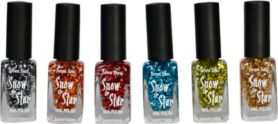 44% OFF on Seven Seas Snow & Star-Combo of 6 11 ml Red, Blue, Green, Golden, Grey, Orange 44% OFF on Seven Seas Snow & Star-Combo of 6 11 ml Red, Blue, Green, Golden, Grey, Orange
