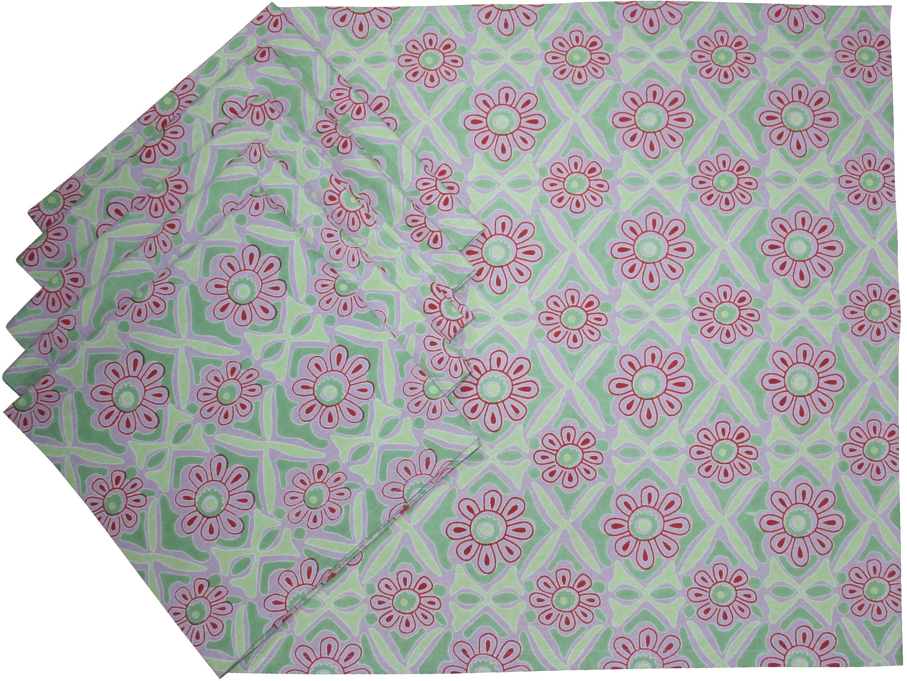 29% OFF on Morning Blossom Multicolor Set of 6 Napkins