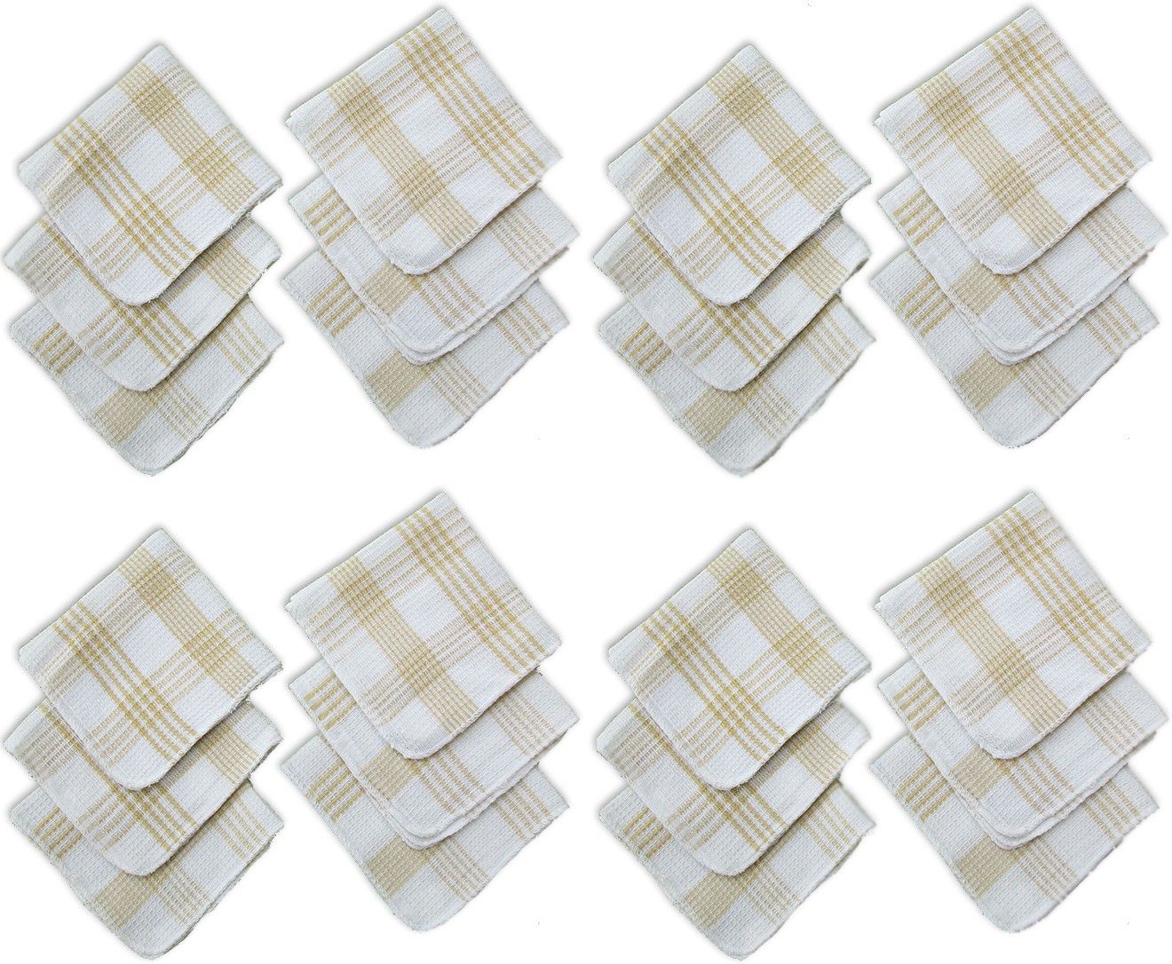 25% OFF on Chinson White, Yellow Set of 24 Napkins