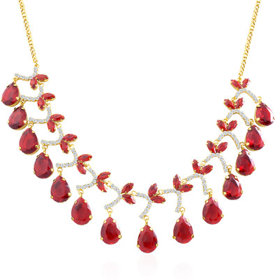 46% OFF on Mahi Golden Expression Crystal, Ruby 24K Yellow Gold Plated Alloy, Brass Necklace 46% OFF on Mahi Golden Expression Crystal, Ruby 24K Yellow Gold Plated Alloy, Brass Necklace