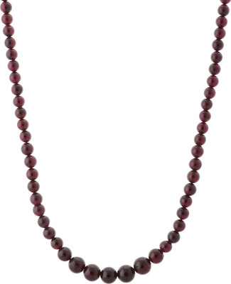 Pearl Paradise Graded String. Garnet Alloy Necklace Pearl Paradise Graded String. Garnet Alloy Necklace