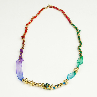 The Vanca Metal, Fabric Necklace The Vanca Metal, Fabric Necklace