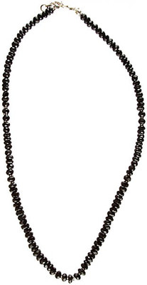 Exotic India Faceted Onyx Sterling Silver Necklace