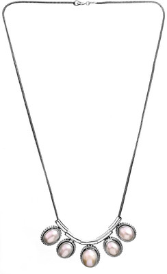 Exotic India Pearl Sterling Silver Necklace