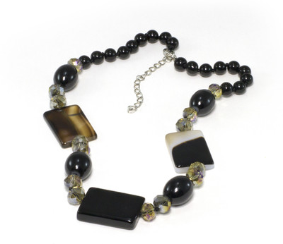 7% OFF on Aara Arts Shaded Black Beads Alloy Necklace 7% OFF on Aara Arts Shaded Black Beads Alloy Necklace