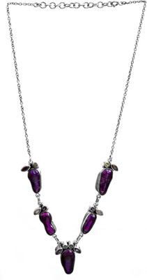 Exotic India Pearl, Moonstone, Garnet, Peridot, Topaz, Amethyst Sterling Silver Necklace