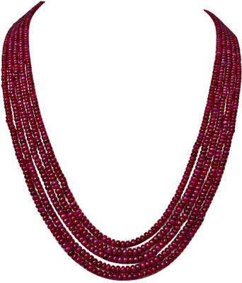 Surat Diamond Ruby Stone Necklace Surat Diamond Ruby Stone Necklace