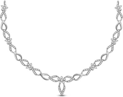 50% OFF on Ciemme 2.58 Ct Delightful Clustered Cubic Zirconia Sterling Silver Necklace