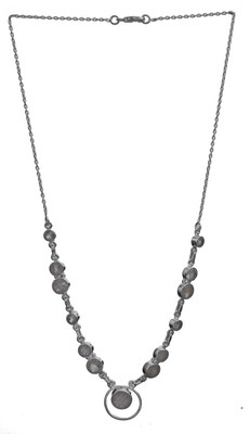 Exotic India Faceted Moonstone Sterling Silver Necklace