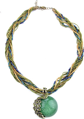 25% OFF on Nexessories Beads & Peacock Fusion Enamel Necklace 25% OFF on Nexessories Beads & Peacock Fusion Enamel Necklace