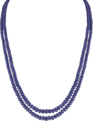 Jpearls Unique Blue Sapphire Beryl Alloy Necklace