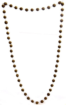 Exotic India Rudraksha Mala with 54 Beads for Chanting Sterling Silver Necklace Exotic India Rudraksha Mala with 54 Beads for Chanting Sterling Silver Necklace