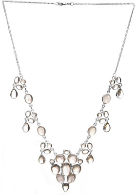 Exotic India Rose Quartz Sterling Silver Necklace Exotic India Rose Quartz Sterling Silver Necklace