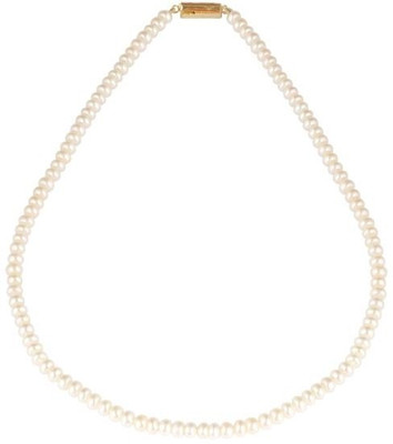 Krishna Pearls & Jewellers Pearl Rhodium Plated Mother of Pearl Necklace Krishna Pearls & Jewellers Pearl Rhodium Plated Mother of Pearl Necklace