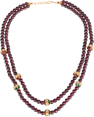 51% OFF on Sparkling Drop Garnet Stone Necklace