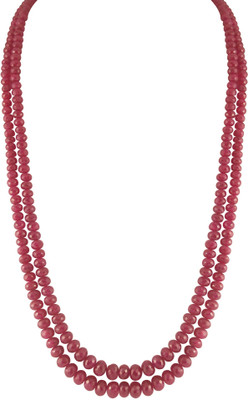 Jpearls Royal Ruby Mala Ruby Alloy Necklace Jpearls Royal Ruby Mala Ruby Alloy Necklace