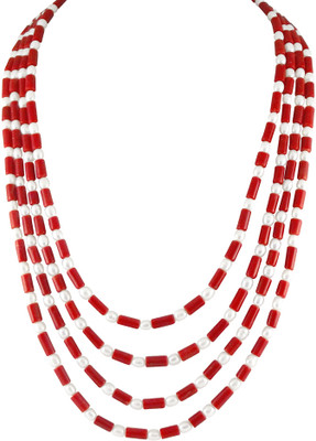 8% OFF on Jpearls Classic Coral & Pearls Coral, Pearl Alloy Necklace 8% OFF on Jpearls Classic Coral & Pearls Coral, Pearl Alloy Necklace
