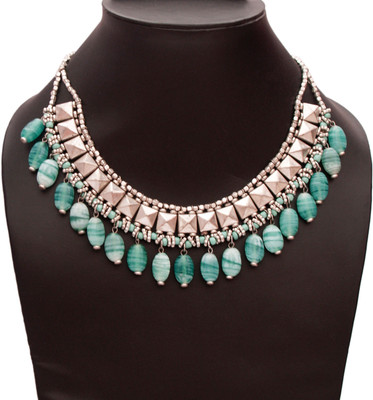 43% OFF on VR Designers Metal, Glass Necklace