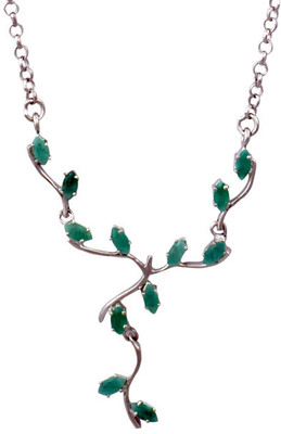 55% OFF on Sparkling Drop Emerald Sterling Silver Plated Silver Necklace 55% OFF on Sparkling Drop Emerald Sterling Silver Plated Silver Necklace