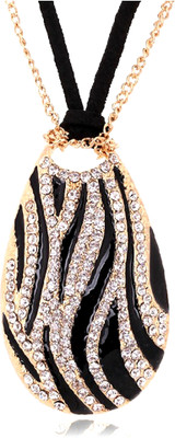 17% OFF on Nexessories Black & Gold Alloy Necklace