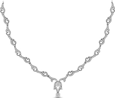 50% OFF on Ciemme 2.66 Ct Impressive Cluster Cubic Zirconia Sterling Silver Necklace