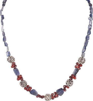 51% OFF on Sparkling Drop Amethyst, Garnet Stone Necklace