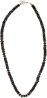 Exotic India Faceted Onyx Sterling Silver Necklace