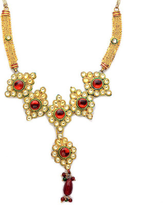 52% OFF on Jewar Mandi Latest Jewellery Cubic Zirconia Rhodium Plated Alloy Necklace