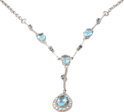 55% OFF on Sparkling Drop Topaz Sterling Silver Plated Silver Necklace 55% OFF on Sparkling Drop Topaz Sterling Silver Plated Silver Necklace