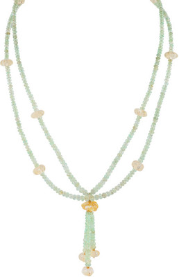 51% OFF on Sparkling Drop Citrine Brass Necklace