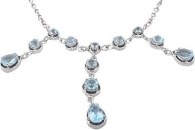 55% OFF on Sparkling Drop Topaz Sterling Silver Plated Silver Necklace 55% OFF on Sparkling Drop Topaz Sterling Silver Plated Silver Necklace