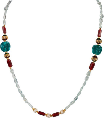 51% OFF on Sparkling Drop Aquamarine Stone Necklace