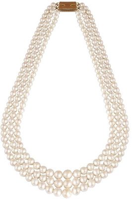 Krishna Pearls & Jewellers Pearl Rhodium Plated Mother of Pearl Necklace Krishna Pearls & Jewellers Pearl Rhodium Plated Mother of Pearl Necklace