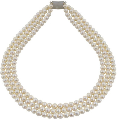 Krishna Pearls & Jewellers Pearls String Alloy Necklace Krishna Pearls & Jewellers Pearls String Alloy Necklace