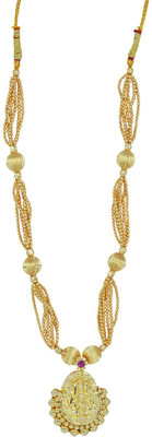 60% OFF on Womens Trendz Kolhapuri Saaj Thushi Crystal Yellow Gold Plated Alloy Necklace