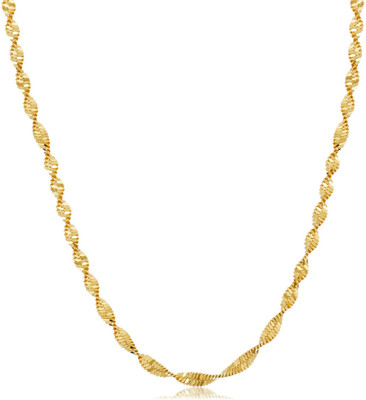 50% OFF on Via Mazzini Twisted Disco Simple 18K Yellow Gold Plated Alloy Chain