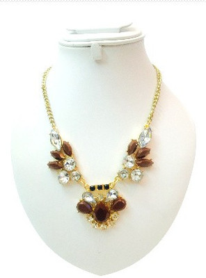 91% OFF on Fash Blush Gold & Brown Gemstone Forever New Alloy Necklace