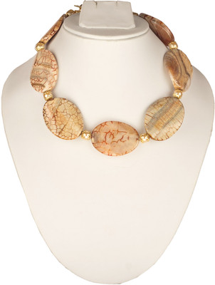 Saincher Jewellers Quartz 22K Yellow Gold Plated Alloy Necklace Saincher Jewellers Quartz 22K Yellow Gold Plated Alloy Necklace