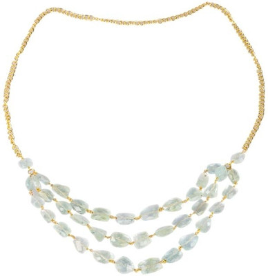 51% OFF on Sparkling Drop Aquamarine Stone Necklace