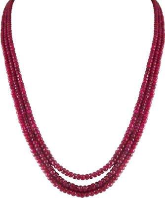 Jpearls Rich Cut Ruby Ruby, Pearl Alloy Necklace Jpearls Rich Cut Ruby Ruby, Pearl Alloy Necklace
