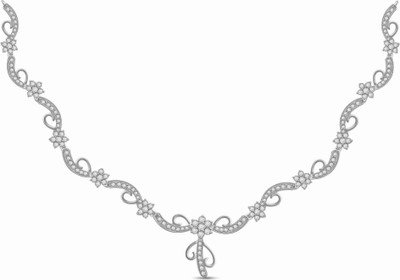 50% OFF on Ciemme 2.81 Ct Glorious Cluster Cubic Zirconia Sterling Silver Necklace
