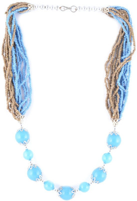 Chokers & Charms Glass Beads Metal Necklace