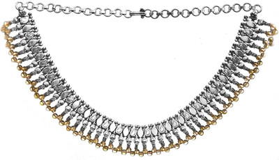 Exotic India Choker with Paisleys Citrine Sterling Silver Necklace