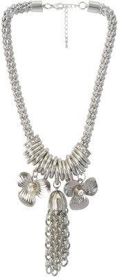 Sarah Oxidized Bib Steel, Stone Necklace Sarah Oxidized Bib Steel, Stone Necklace