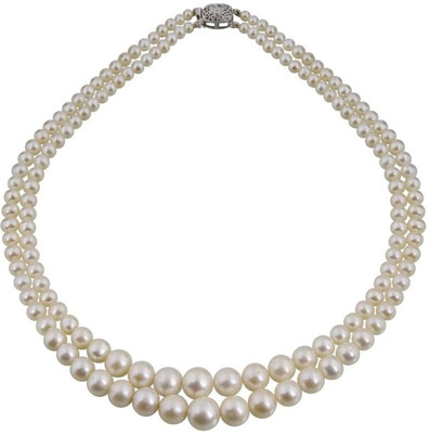 Krishna Pearls & Jewellers Pearls String Alloy Necklace Krishna Pearls & Jewellers Pearls String Alloy Necklace