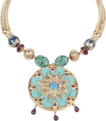 51% OFF on Sparkling Drop Garnet Stone Necklace