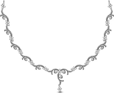 50% OFF on Ciemme 2.96 Ct Fancy & Glorious Cubic Zirconia Sterling Silver Necklace